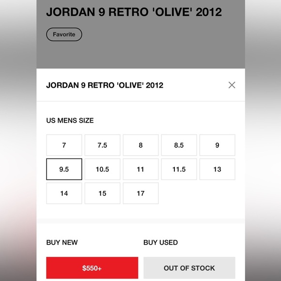 Jordan 9 Olive - Picture 3 of 3